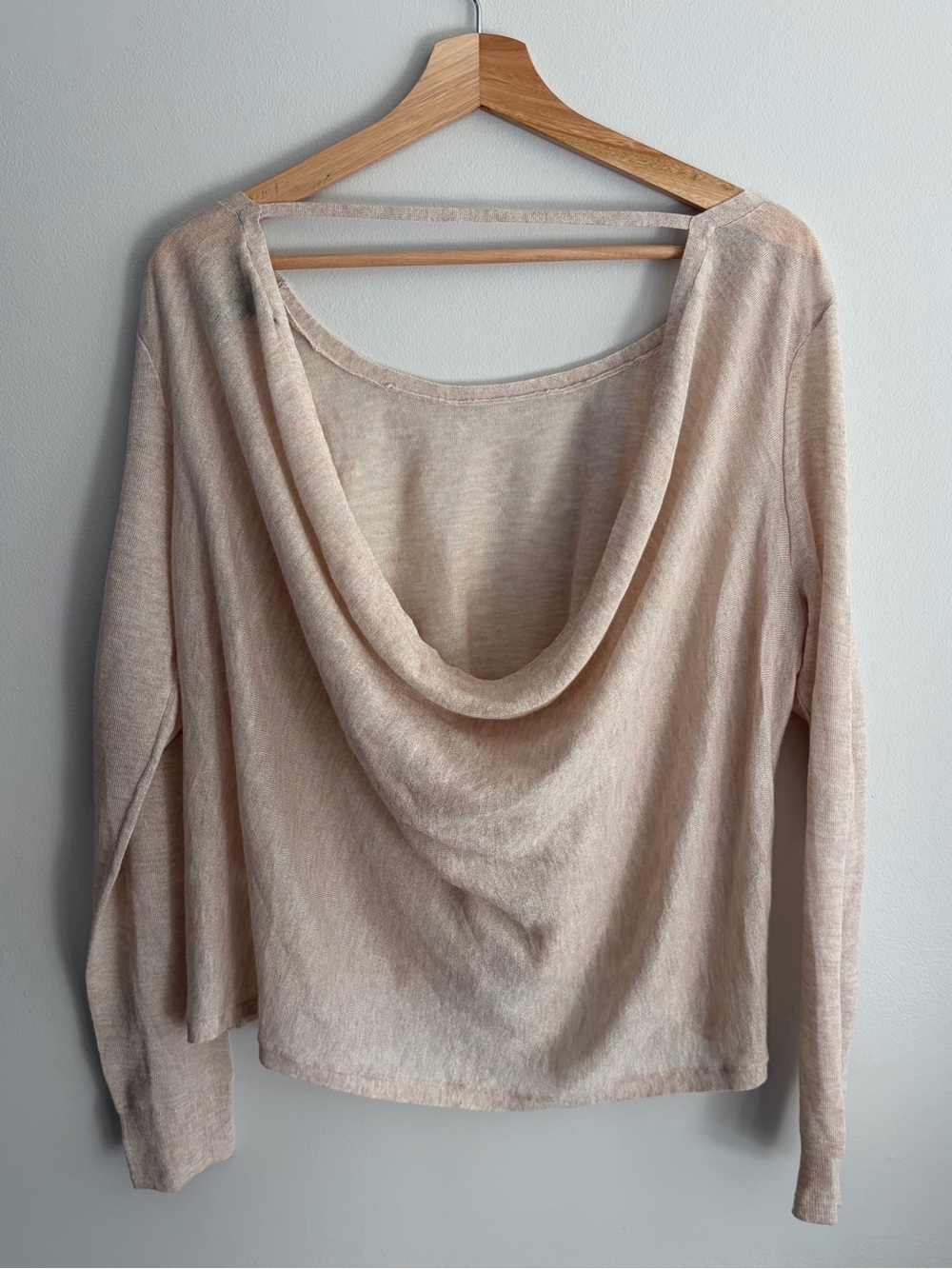 White House Black Market Light Beige Knit Sweater Top